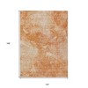 Salmon Peach And Ivory Nautical Washable Indoor Outdoor Area Rug - 3 of 4