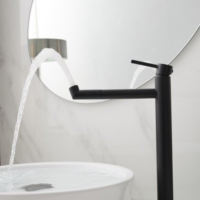 Matte Black Single Handle Vessel Sink Faucet