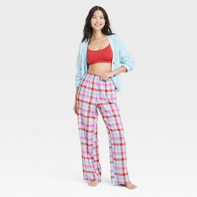 Women's Pajama Pants - Colsie™ Blue/Plaid XL