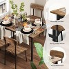 Hooseng 4-Piece Dining Table Set for 4, Kitchen Table with 1 Upholstered Bench & 2 Chairs, Space-Saving Kitchen Table and Chairs Set for Apartment - 4 of 4