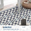 Washable Checkered Low-Pile Rug — Non-Slip, Stain Resistant Small Carpet for Living Room, Dining Room, Nursery & Classroom - 4 of 4