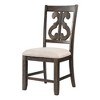Stanford Wooden Swirl Back Chair Brown - Picket House Furnishings: Mid-Century Modern, Upholstered Seat - 3 of 4