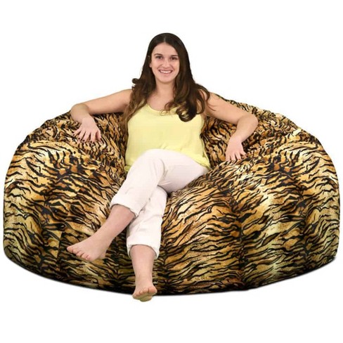 5' Large Bean Bag Chair With Memory Foam Filling And Washable