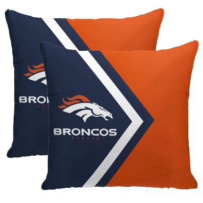 NFL Denver Broncos Side Arrow Poly Span Throw Pillow - 2pk