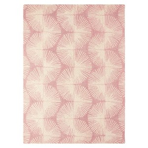 NICOLE MILLER NEW YORK Kendall Fluted Geo Handcrafted Area Rug, 100% Wool Rug - 1 of 4
