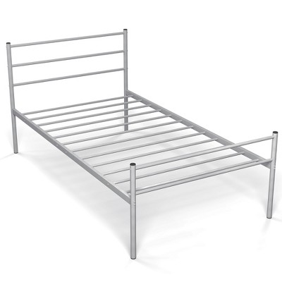 Costway Full Industrial Metal Platform Bed Frame Rustic Headboard ...