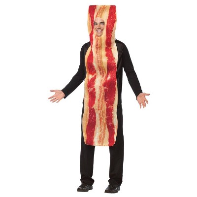 Imposta Costumes Adult Get Real Bacon Strip Costume Bodysuit Red One Size