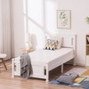 KTMBDW Twin Size Wood Platform Bed Frame, Single Bed with Headboard, No Box Spring Needed Panel Bed, Wood Slat Support Mattress Foundation - 2 of 4
