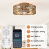 18" Farmhouse Gold Smart Flush Mount Ceiling Fan with Light and Remote - 3 of 4