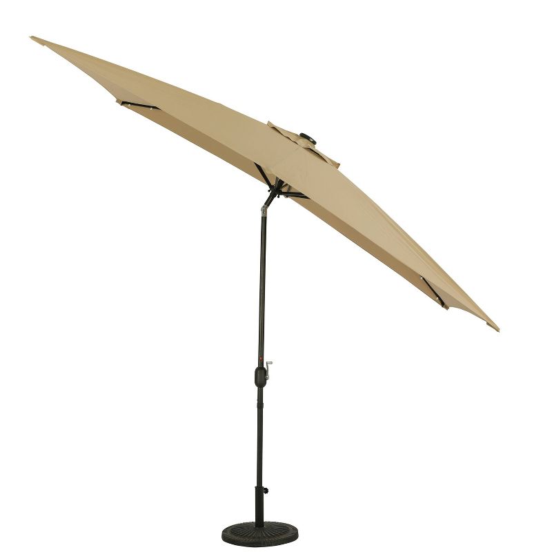 10&#39; x 6.5&#39; Rectangular Nassau Market Patio Umbrella with LED Bulb Lights Champagne - Island Umbrella, 5 of 15