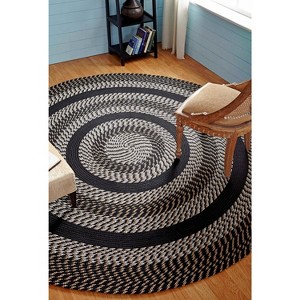 Newport Braid Collection 100% Polypropylene Stripe Pattern Reversible Indoor Utility Rug - Better Trends - 1 of 3