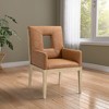 Meridian Furniture,Gwendolyn Vegan Leather Dining Arm Chair - 2 of 4