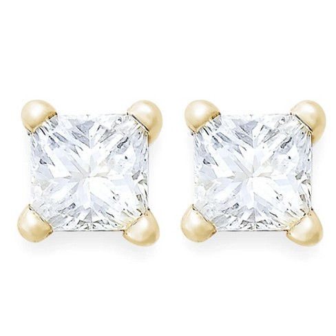 Pompeii3 1ct Round Cut Diamond Stud Earrings In 14k Yellow Gold With Screw  Backs : Target