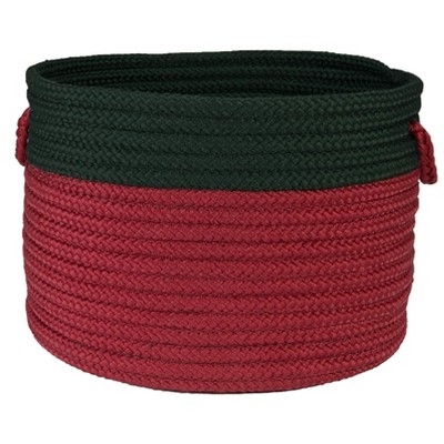 Colonial Mills Jubilee Basket, 14-Inch by 14-Inch by 10-Inch, Red/Green