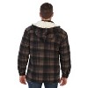 Gioberti Mens Faux Shearling Lined Flannel Jacket with Removable Hood - image 4 of 4