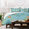 Deny Designs H Miller Ink Illustration Tennis Rackets Roses Kids' Duvet and Sham Set - 3 of 4