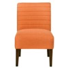 SEVOBAL Accent Chairs Modern Armless Lounge Chair with Horizontal Back Detailing and Wood Legs, Orange, 21"*29.13"*34.25" - 2 of 4