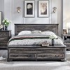 SinCiDo Farmhouse Queen Platform Bed w/Headboard & Storage Bench, Rustic Wood Bed Frame w/64" Storage Chest and 4 Drawers - 3 of 4