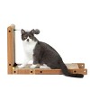 Indoor Cat Scratching Board for Small to Large Cat, Corrugated Board-Covered Cat Scratcher, Cat Scratching Pad with Bell and Built-in Toy - 4 of 4