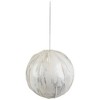 Northlight Glitter Marbled Christmas Ball Ornament - 4.25" - White - 4 of 4