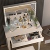 Vanity Desk Set With Mirror For Makeup, Makeup Table With 1 Drawer Storage Cosmetics - 2 of 4