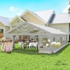 Outsunny 19.5' x 39' Party Tent, Heavy Duty Sun Shade Canopy Tent with 2 Doors and 20 Windows, White - 2 of 4