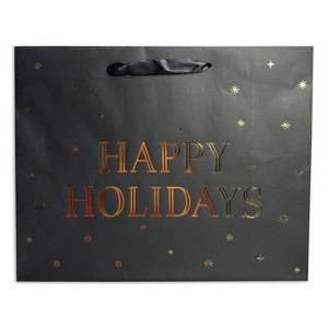 Large Gift Bag Black/Gold - Bullseye's Playground™ - 1 of 3