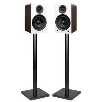 Fluance Ai61 Powered 2-Way 2.0 Stereo Bookshelf Speakers with 6.5" Drivers 120W Amp for Turntable Bluetooth w/ Stands