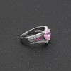 Majestic Heart Cz Promise Ring for Women Created Fire Opal Ginger Lyne Collection - 3 of 4