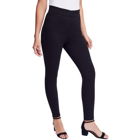 Jessica London Women's Plus Size Ponte Knit Leggings - 1x, Black : Target