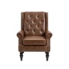 Ridstar Modern Accent Chair, Armchair with Wooden Frame for Living Room & Bedroom-Brown - 4 of 4