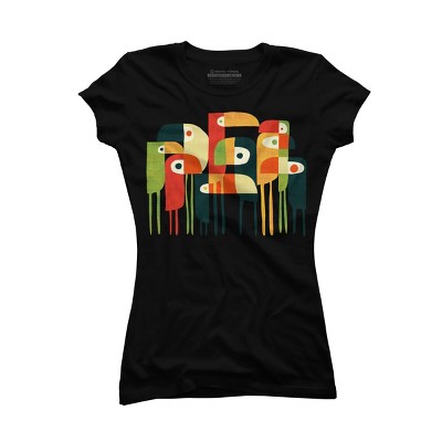 Junior's Design By Humans Bird Family By radiomode T-Shirt