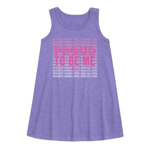 - Barbie - Proud To Be Me Graphic Sleeveless Aline Dress - 1 of 2