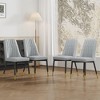 NicBex PU Leather Dining Chairs Set of 2/4,Upholstered Armless Chair with Stripe Backrest,Kitchen Chairs for Office,Living,Meeting Room - 2 of 4