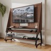 Famapy Modern Mobile TV Stand with Integrated Power Outlets - Supports 42 - 60 Inch TVs, Stylish Design for Home Entertainment Spaces - 2 of 4