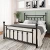 Allewie 14 Inch Metal Platform Bed Frame with Victorian Vintage Headboard and Footboard / Mattress Foundation / Under Bed Storage / No Box Spring Needed / Easy Assembly / Noise-Free - image 3 of 4