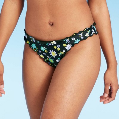 black floral bikini bottoms