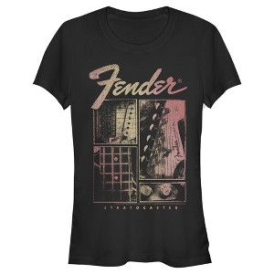 Juniors Womens Fender Sunburst Stratocaster T-Shirt - 1 of 4
