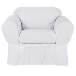 White Cotton Duck Chair Slipcover (2 Piece) - Simply Shabby Chic