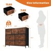 SKRAN Dresser For Bedroom With 7 Fabric Drawers, Chest Organizer Units For Clothing, Closet, Bedroom With Cabinet, Metal Frame, Wooden Top - 2 of 4