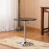 Roundhill Furniture Adjustable Wood and Metal Bar Table in Black - 3 of 4