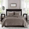 Sapphtopaz 3 Piece King/Cal King Velvet Quilt Set with 1 Quilt and 2 Pillow Shams,Comforter Set Coverlet for All Seasons,Machine Washable - 2 of 4