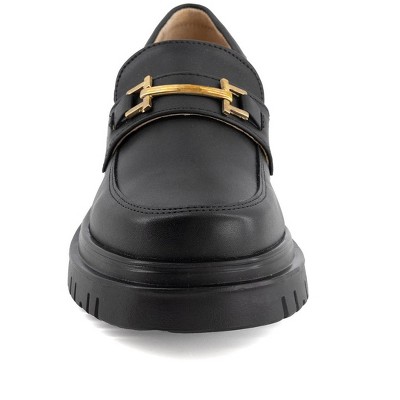 Женские туфли Andrea Penny Loafers with Golden Ornament 58645 Black — фото 4