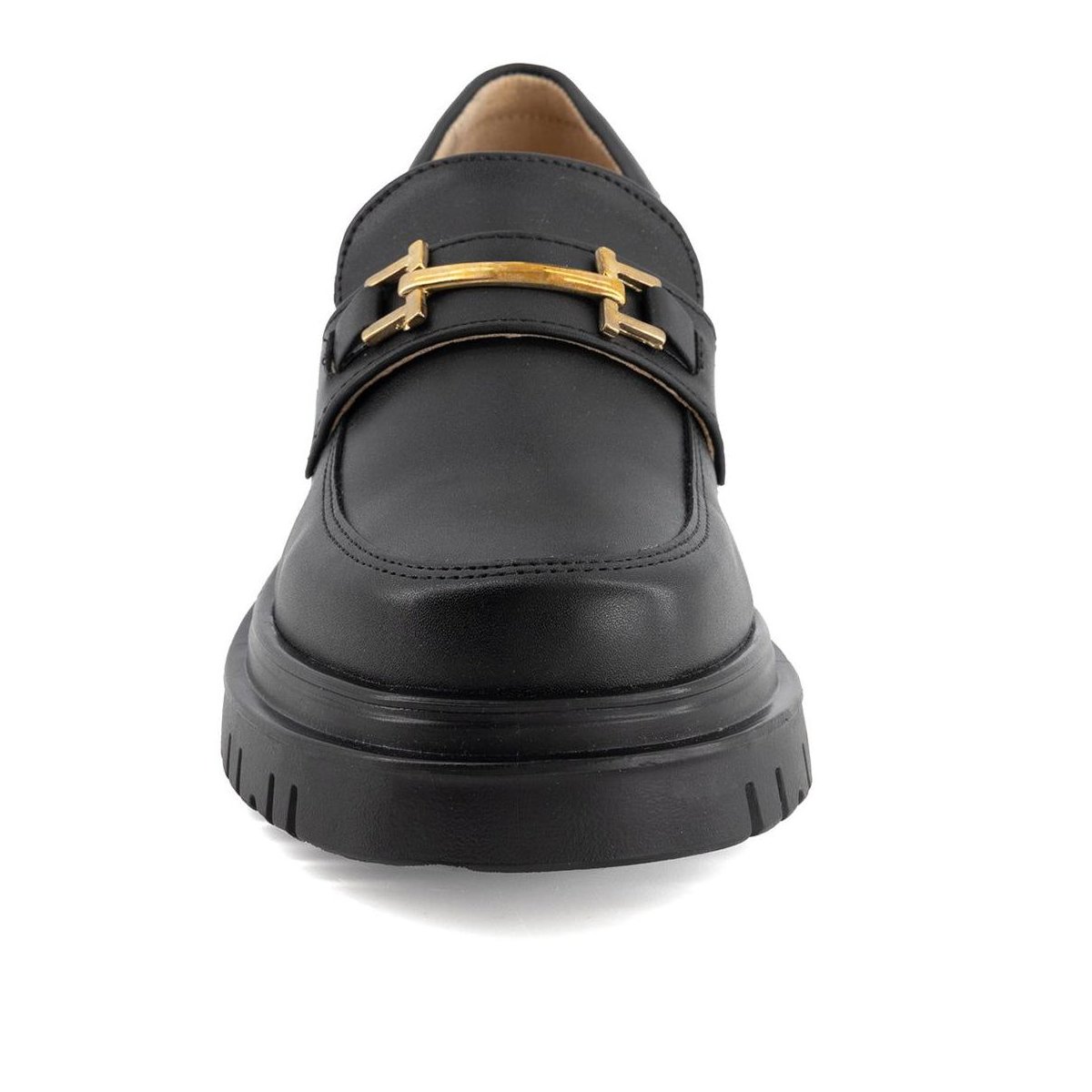 Женские туфли Andrea Women's Penny Loafers with Golden Ornament 58645 Black 9 — фото 4