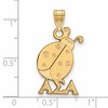 Black Bow Jewelry 14k Yellow Gold Plated Sterling Silver Alpha Sigma Alpha Greek Life Medium Pendant - 2 of 3