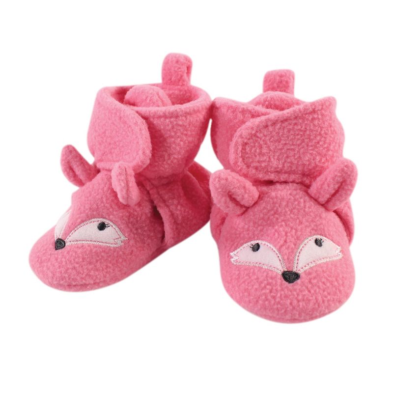 Hudson Baby Infant and Toddler Girl Cozy Fleece Booties, Miss Fox, 1 of 3