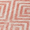 Salmon And Ivory Geometric Washable Indoor Outdoor Area Rug - 4 of 4