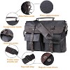Leather Messenger Bag for Men, 15.6 Inch Vintage Laptop Bag Briefcase Satchel - 3 of 4