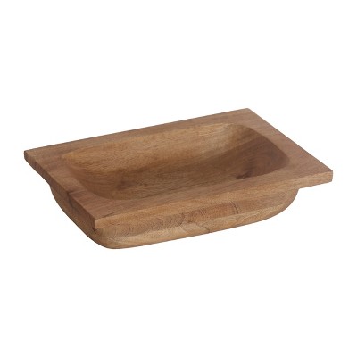 VIP Wood 15 in. Brown Dough Bowl