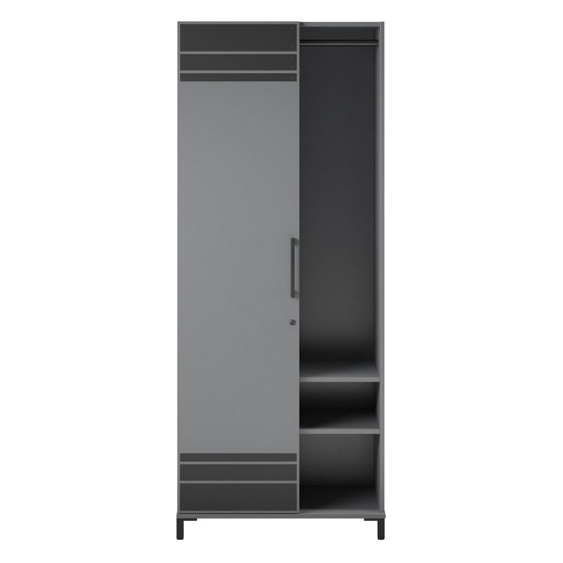 Shelby Tall Garage Storage Cabinet with 1 Door and Hang Rod, Graphite, 1 of 5